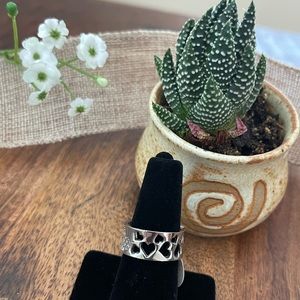 Stainless Steel Band Hearts -Size 8 Adorable!